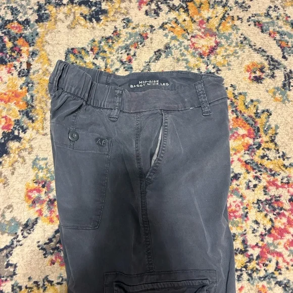 American Eagle Outfitters Slate Gray Stretch Pants - Picture 3 of 4